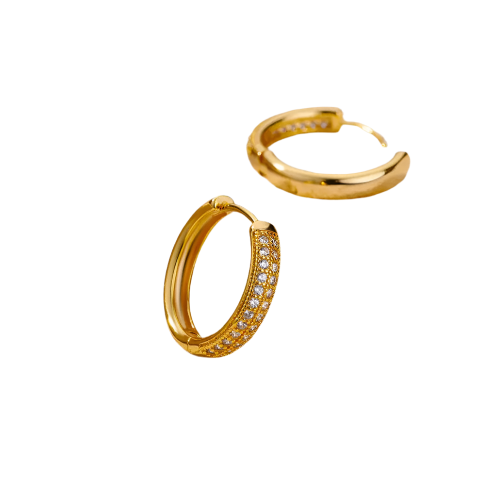 Golden bling earrings
