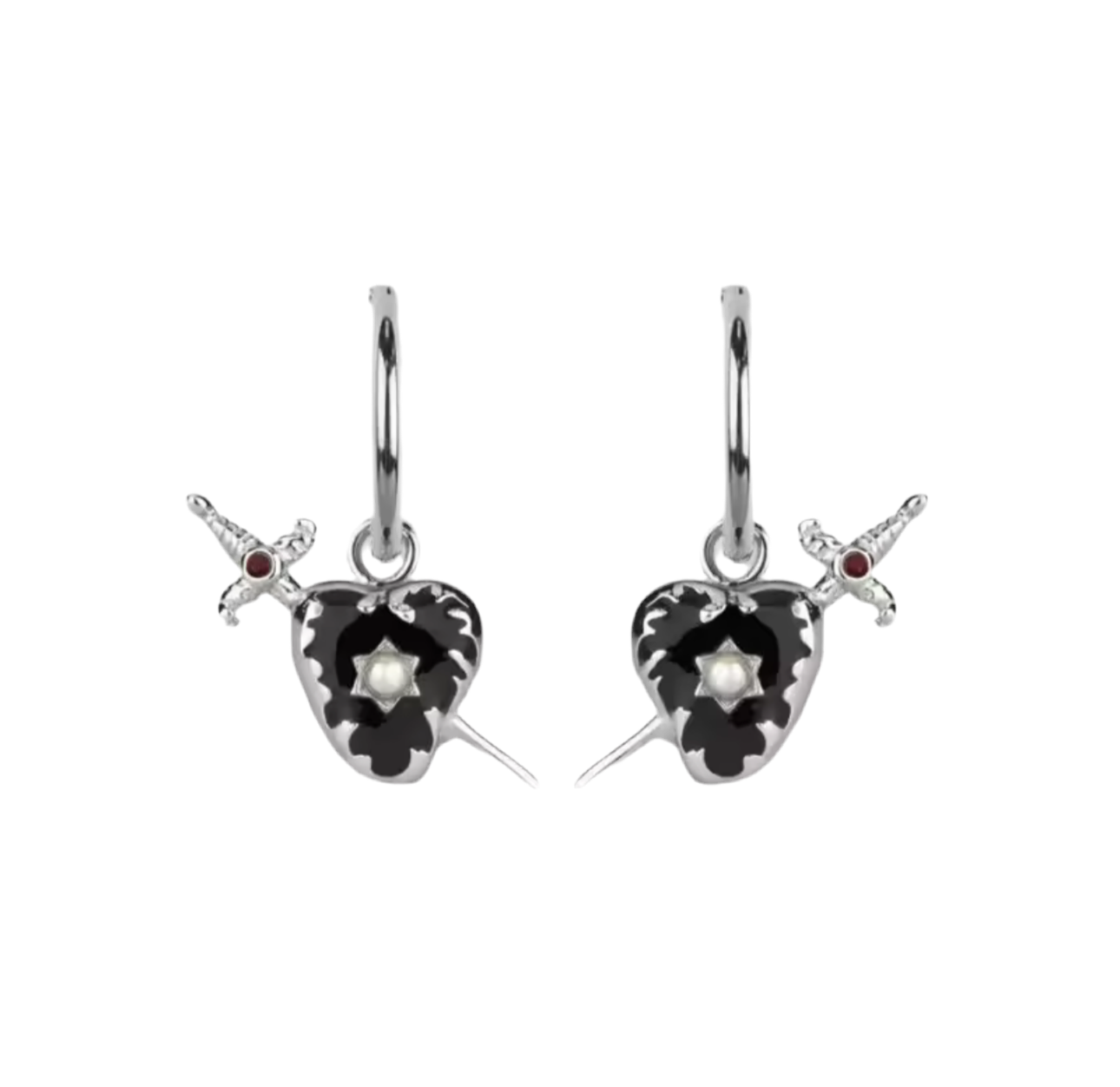 Lumia heart earrings-Silver