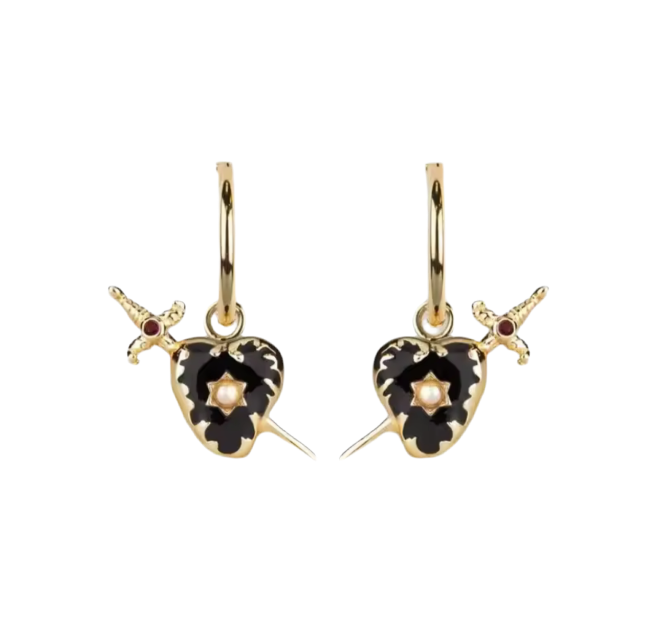 Lumia heart earrings-Gold