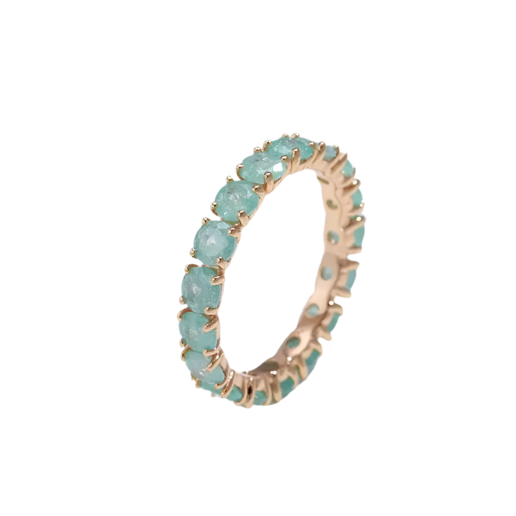 Green stone ring