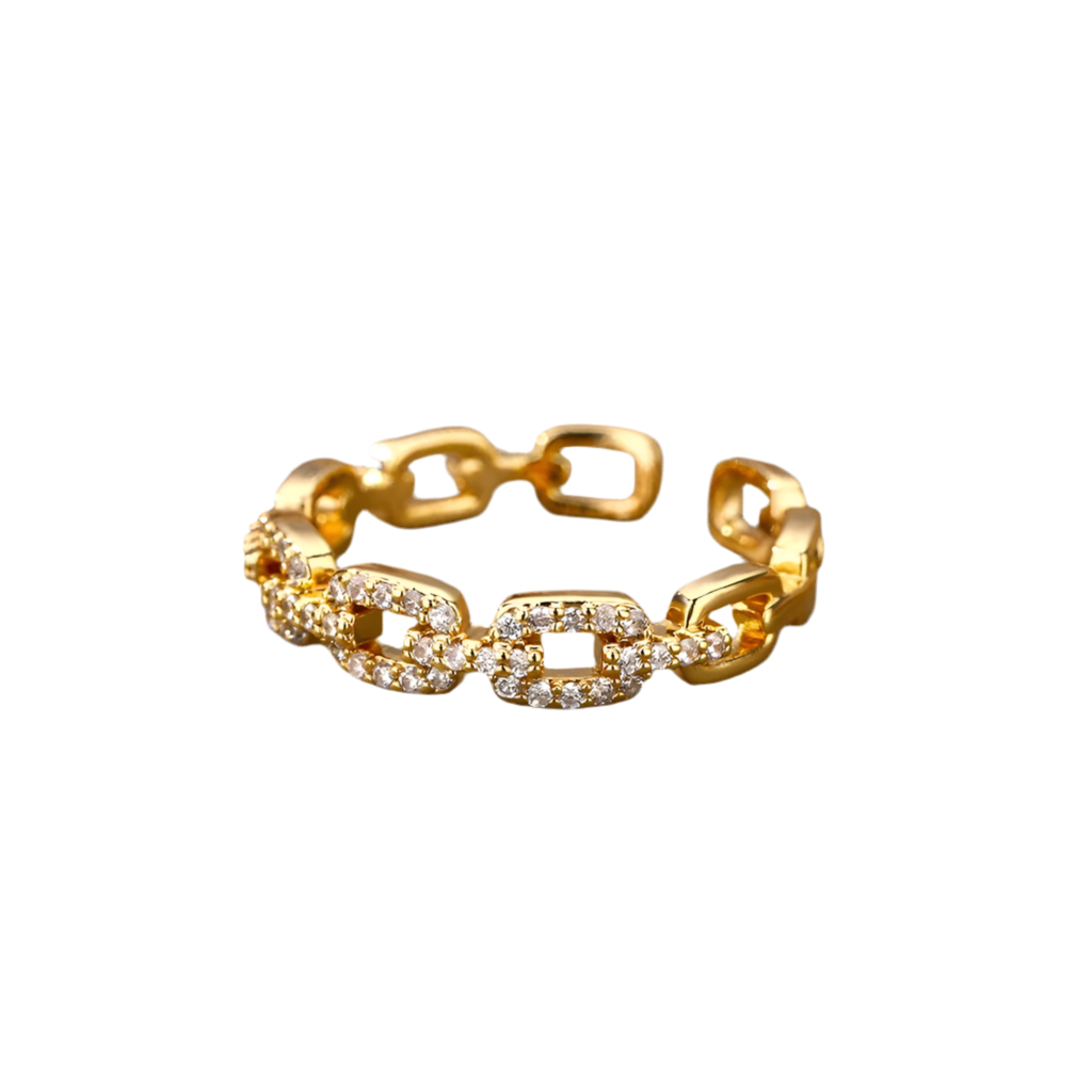 Golden cross ring