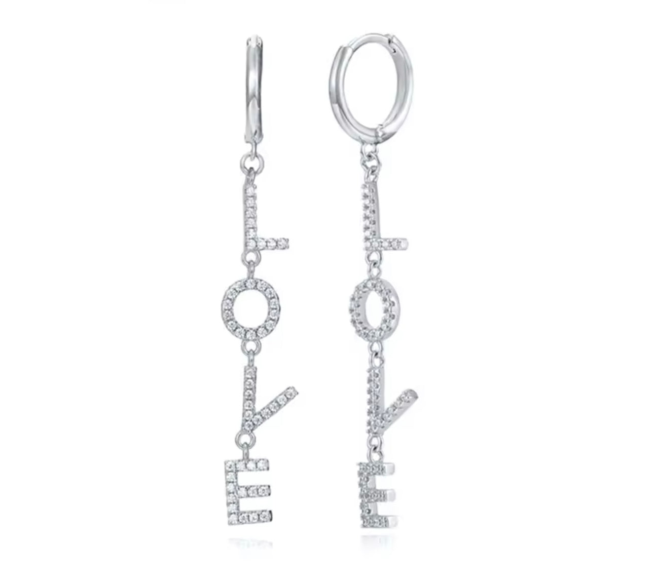Love earrings-Silver