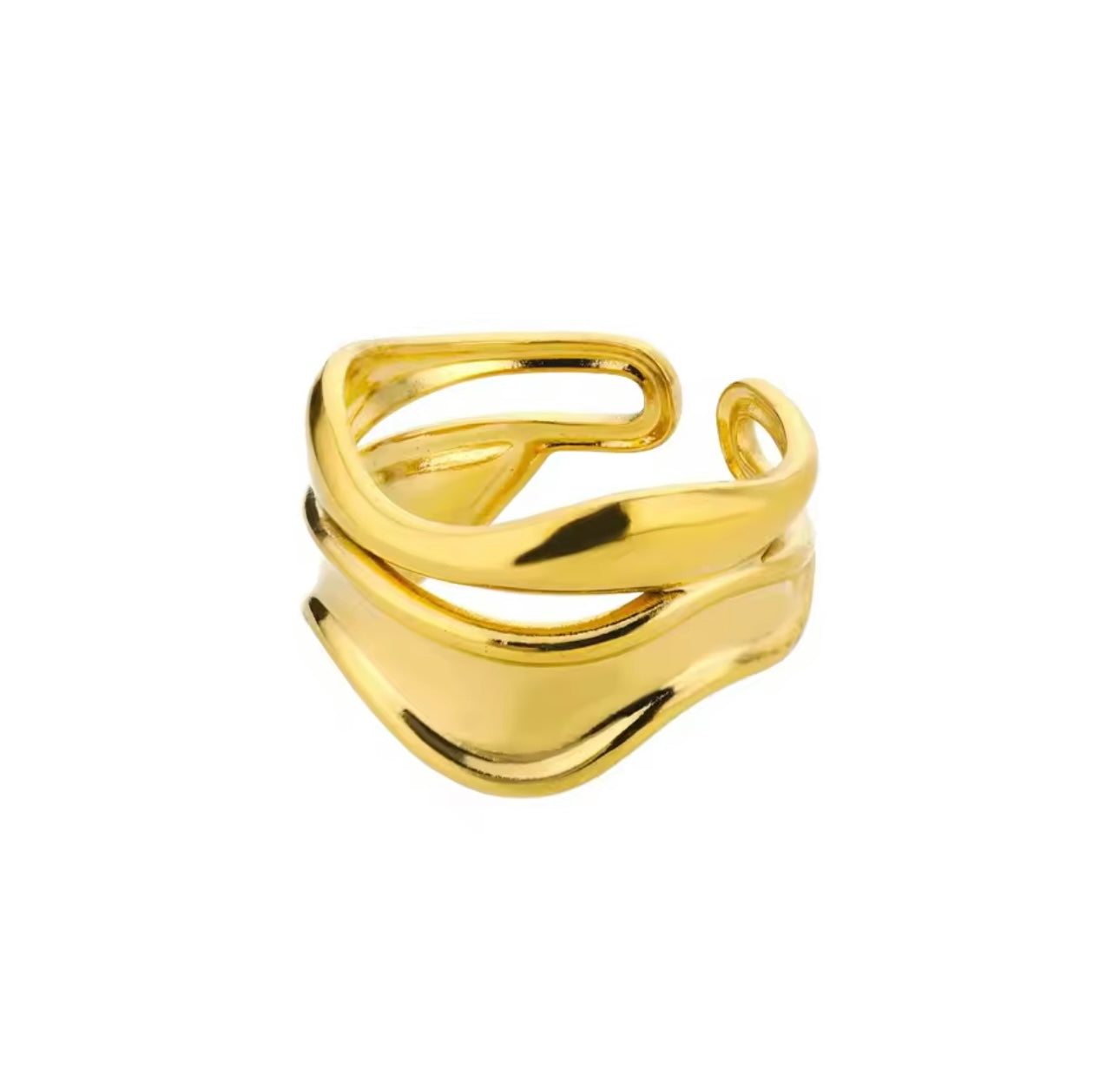 Curved ring-Gold