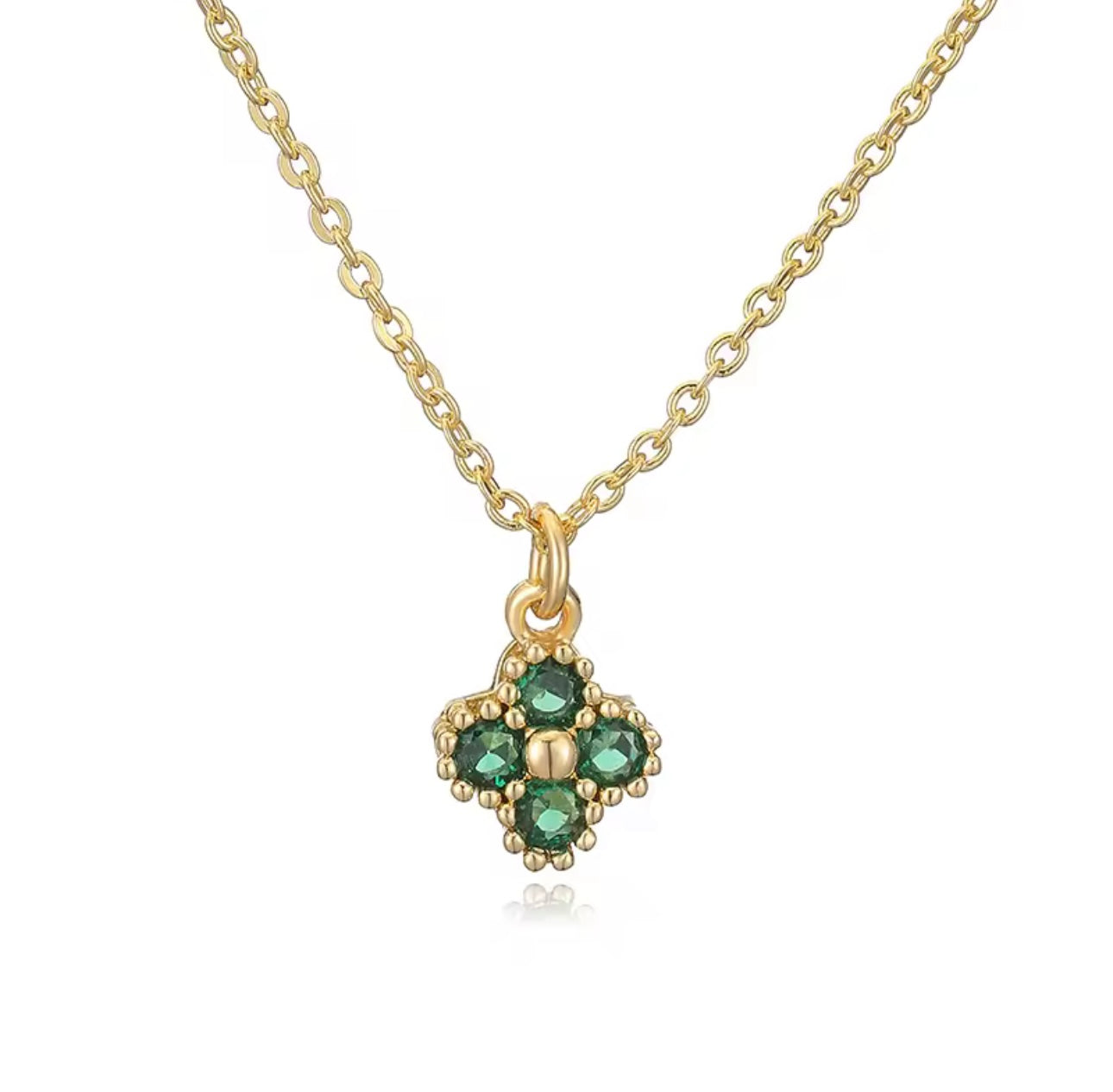 Fleur necklace-Green