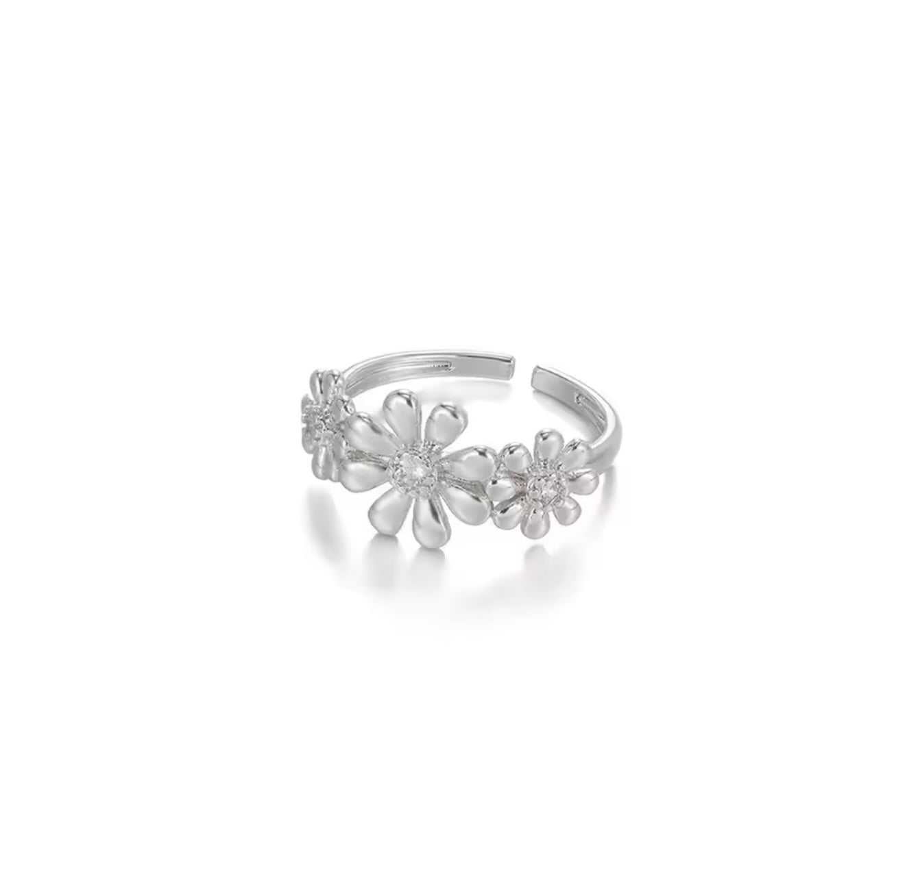 Bloom pearl ring-Silver
