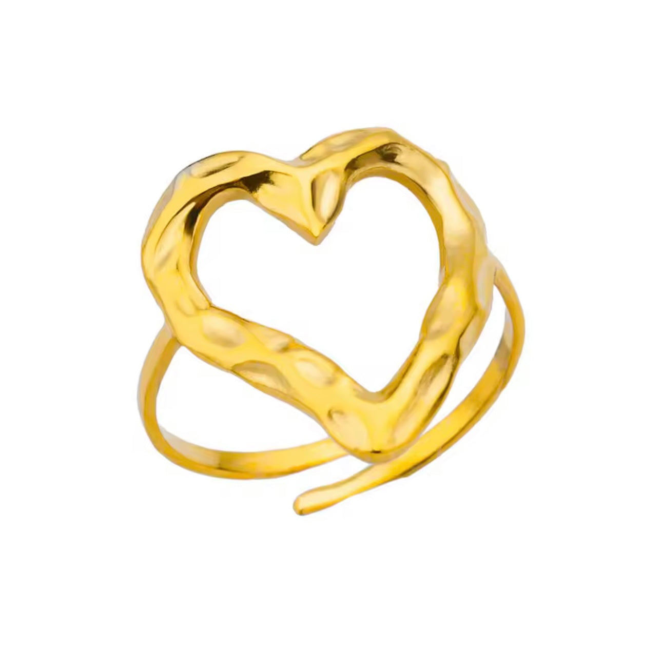 Chunky heart ring