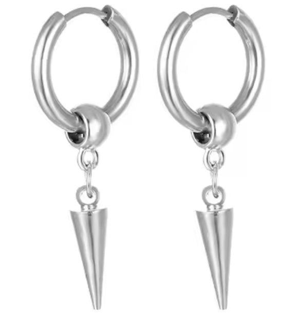 Drop earrings-Silver