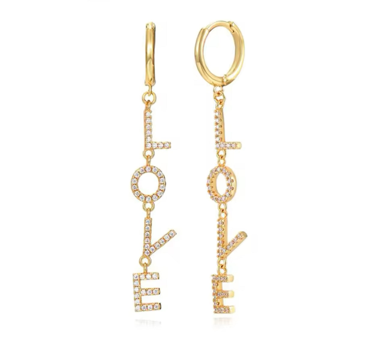 Love earrings-Gold