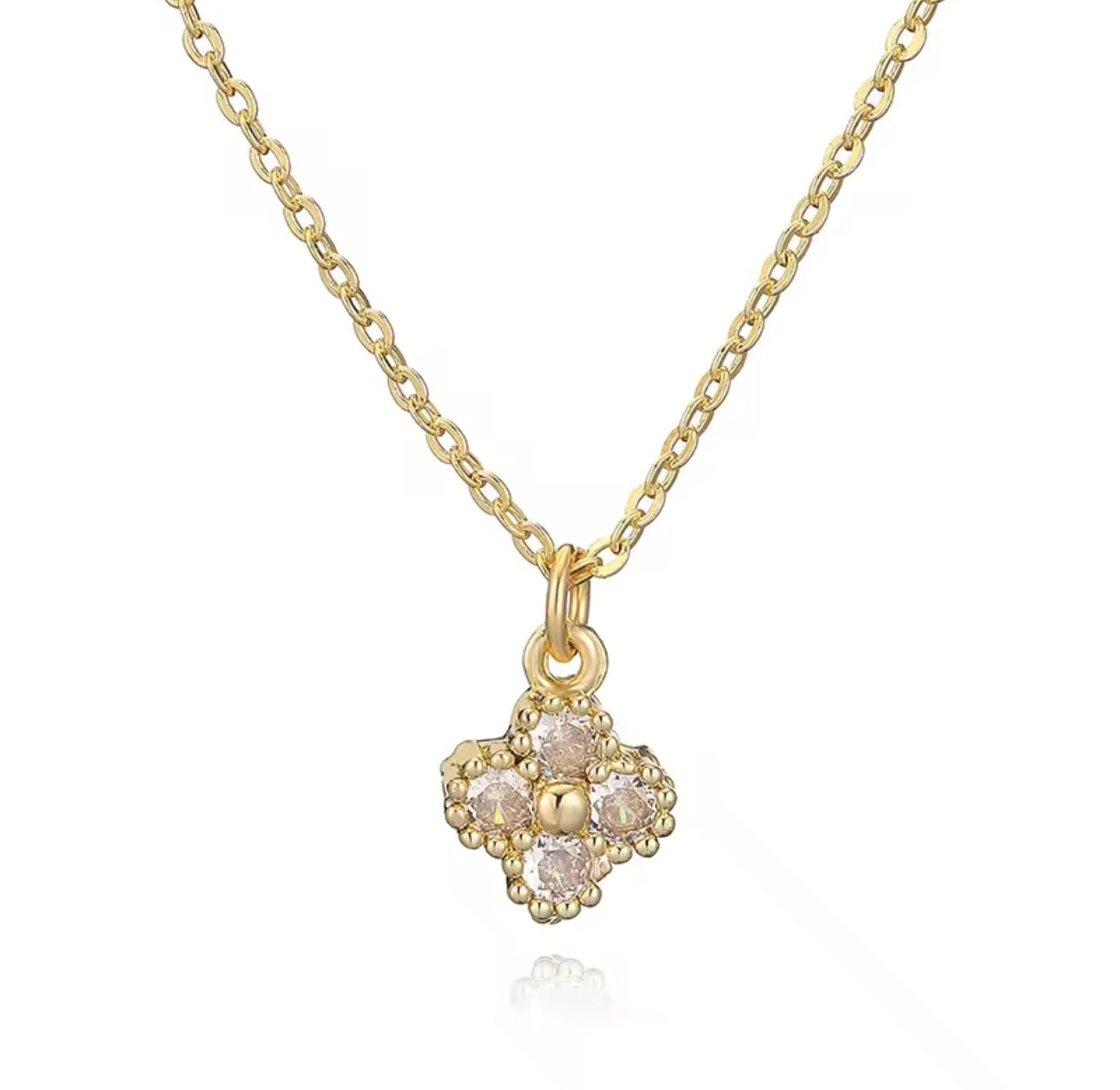 Fleur necklace-Silver