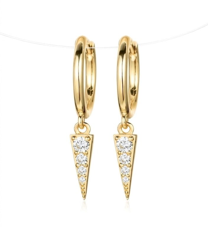 Aurora spike earrings-Gold