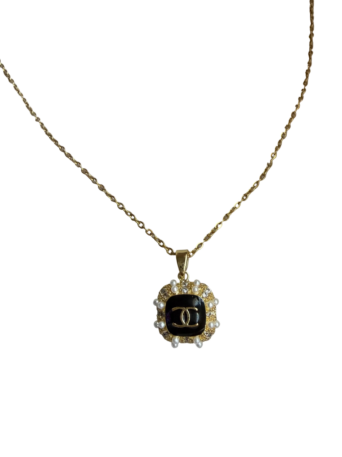 Chanel black necklace