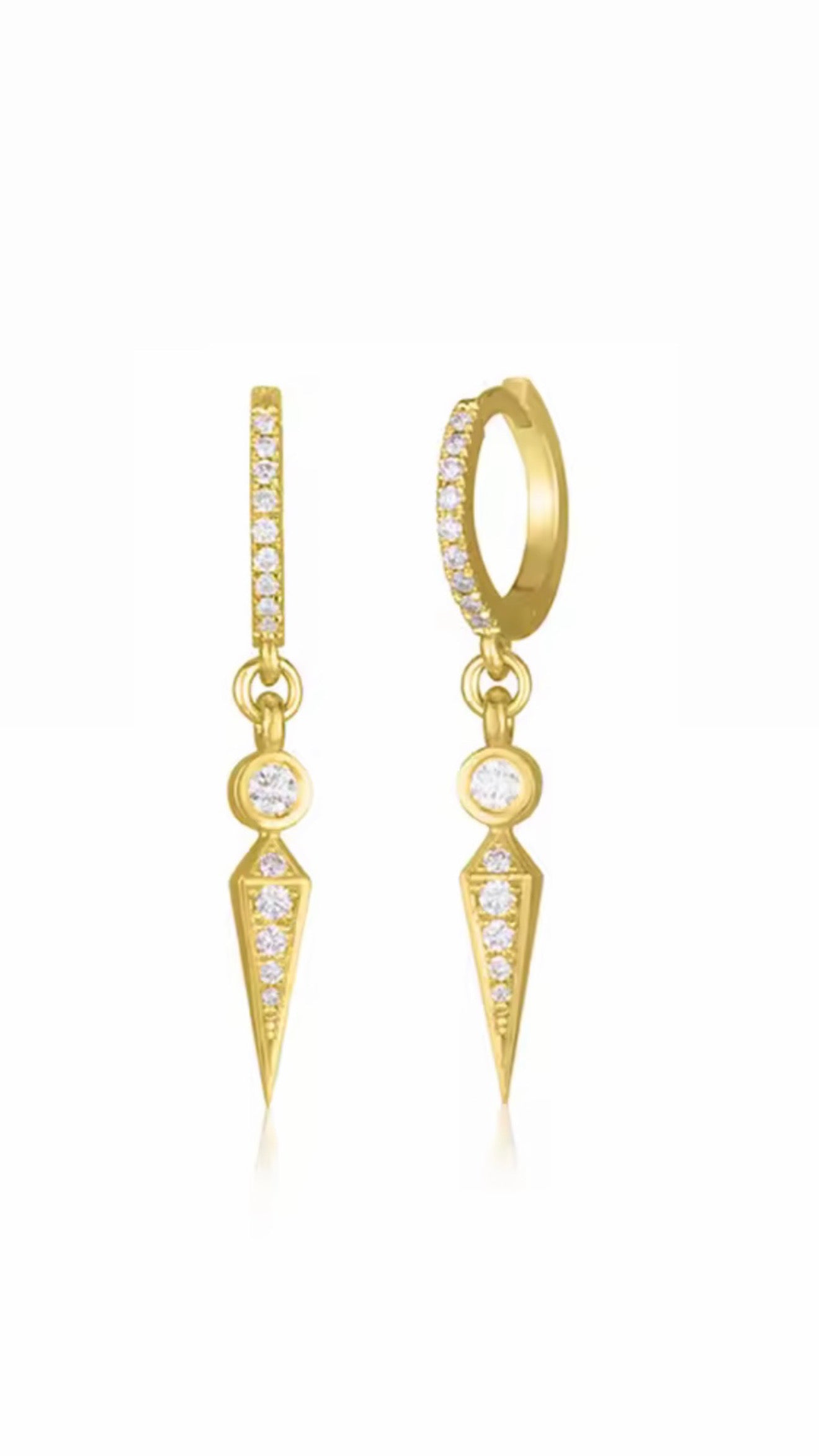 Adoore spike earrings-Gold