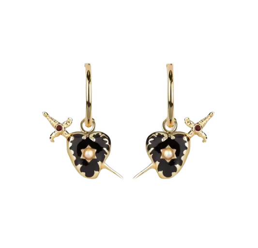 Lumia heart earrings-Gold