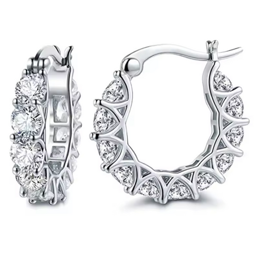 Hoop earrings-Silver