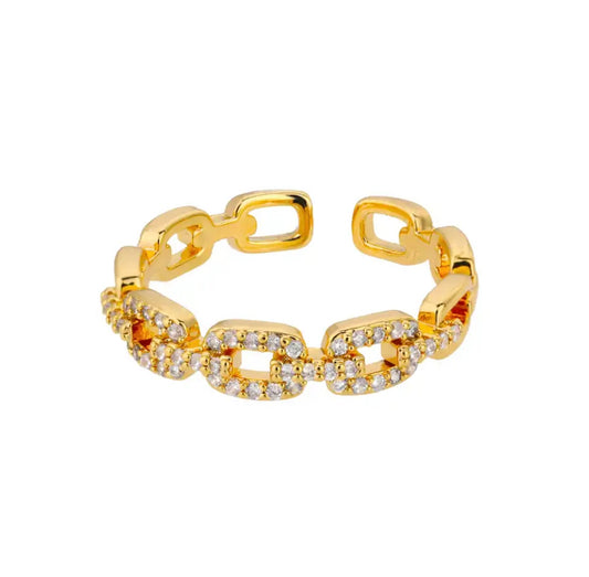 Golden cross ring