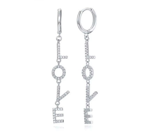 Love earrings-Silver