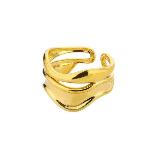 Curved ring-Gold