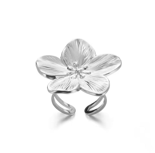 Flower ring-Silver