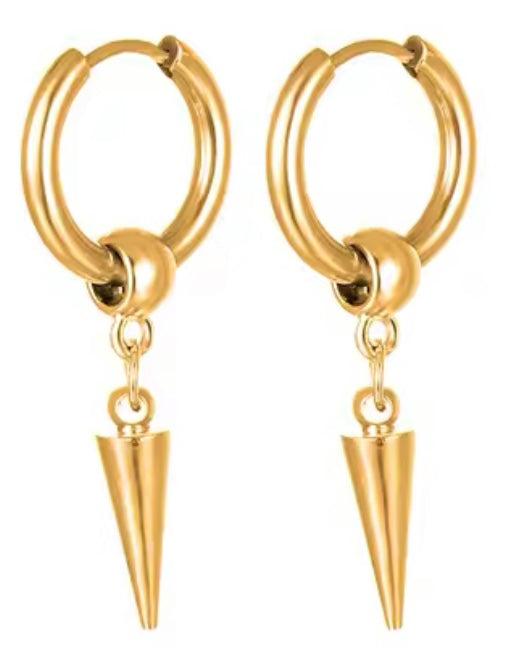 Drop earrings-Gold