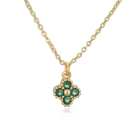 Fleur necklace-Green