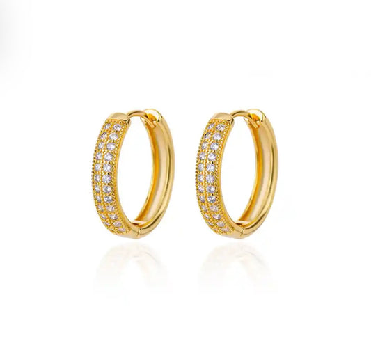 Golden bling earrings