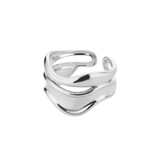 Curved ring-Silver