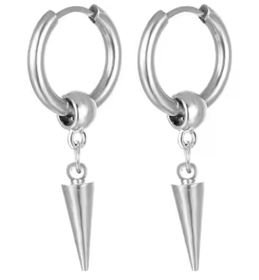 Drop earrings-Silver