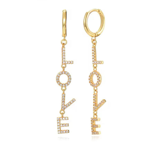 Love earrings-Gold
