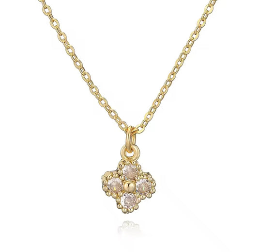 Fleur necklace-Silver