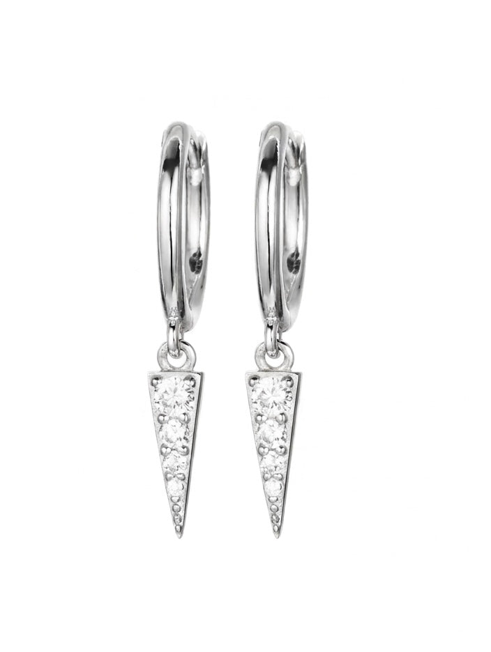 Aurora spike earrings-Silver
