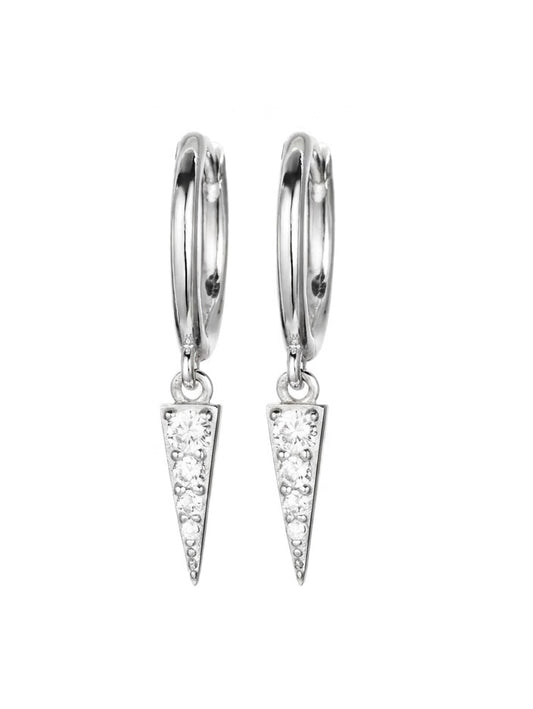 Aurora spike earrings-Silver