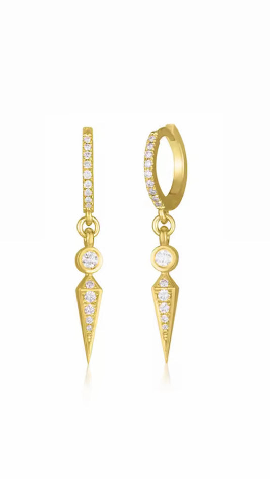 Adoore spike earrings-Gold