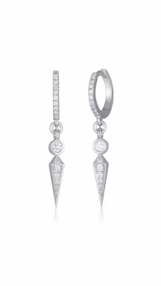 Adoore spike earrings-Silver