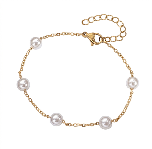 Luna Pearl bracelet-Gold
