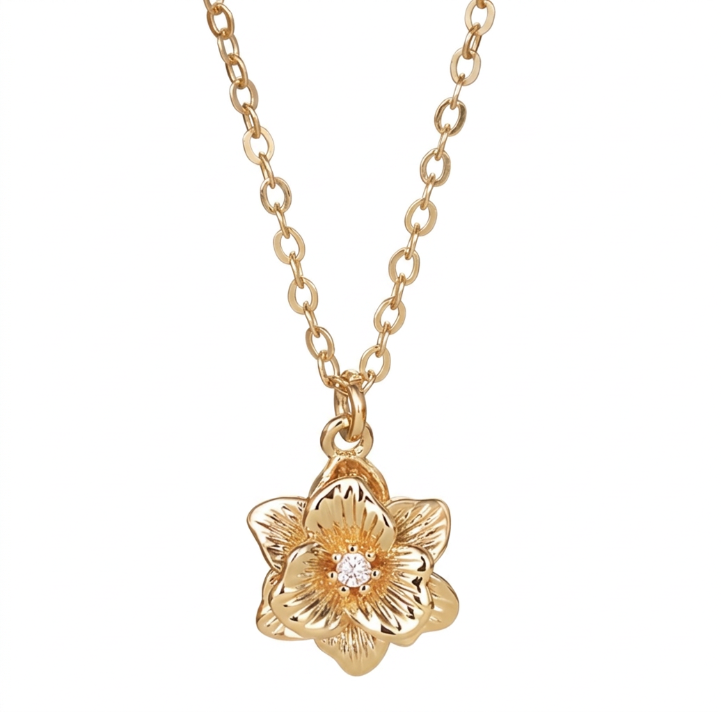Fleur necklace-Gold